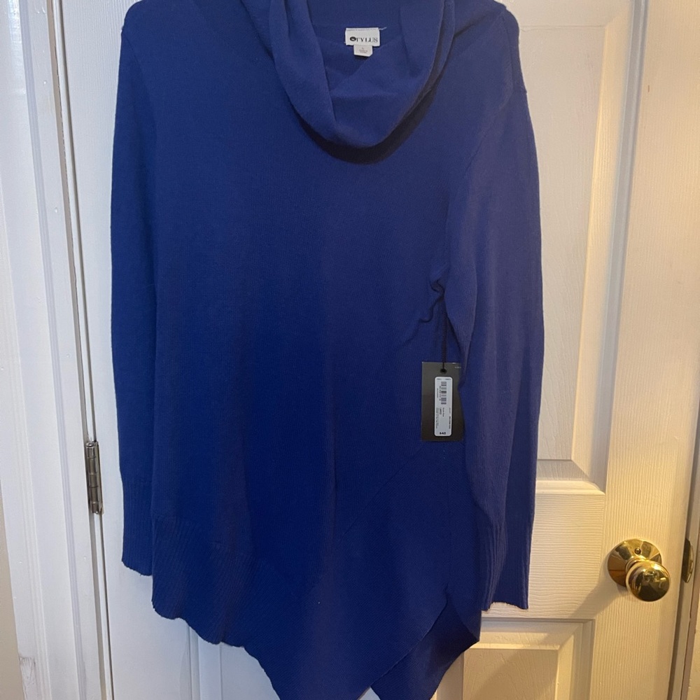 Stylus Cowl Neck Asymmetrical Sweater